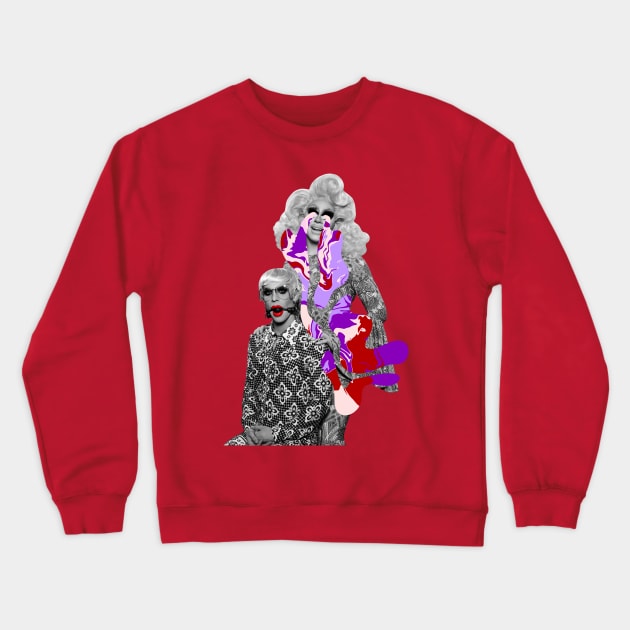 Trixie Mattel And Katya zamolodchikova Trippy Purple Single Tears Halloween Design 1 Crewneck Sweatshirt by KalanisArt